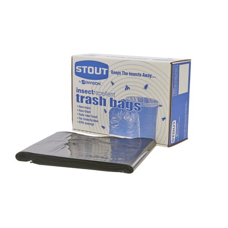 Stout By Envision 55 gal Trash Bags, Black, 65 PK P3752K20